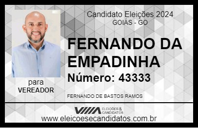 Candidato FERNANDO DA EMPADINHA 2024 - GOIÁS - Eleições