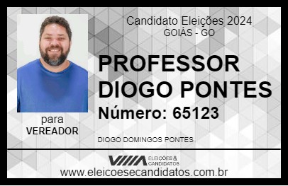 Candidato PROFESSOR DIOGO PONTES 2024 - GOIÁS - Eleições