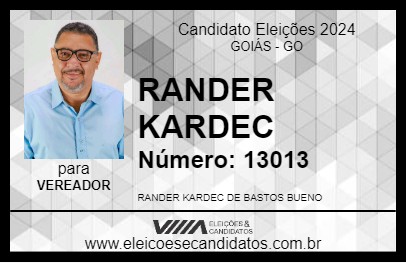 Candidato RANDER KARDEC 2024 - GOIÁS - Eleições