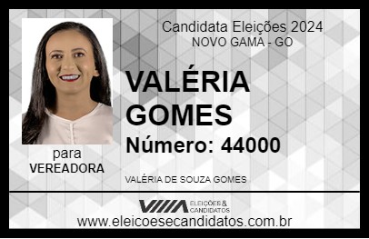 Candidato VALÉRIA GOMES 2024 - NOVO GAMA - Eleições