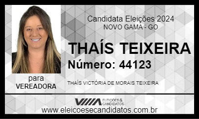 Candidato THAÍS TEIXEIRA 2024 - NOVO GAMA - Eleições