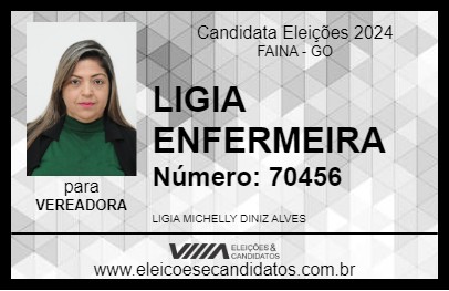 Candidato LIGIA ENFERMEIRA 2024 - FAINA - Eleições