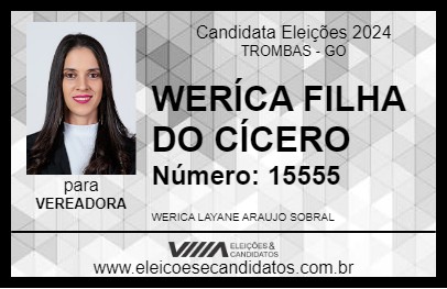 Candidato WERÍCA FILHA DO CÍCERO 2024 - TROMBAS - Eleições