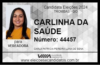 Candidato CARLINHA DA SAÚDE 2024 - TROMBAS - Eleições