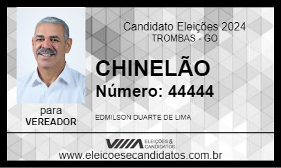 Candidato CHINELÃO 2024 - TROMBAS - Eleições