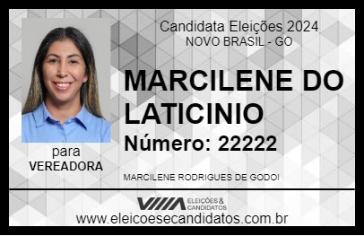 Candidato MARCILENE DO LATICINIO 2024 - NOVO BRASIL - Eleições