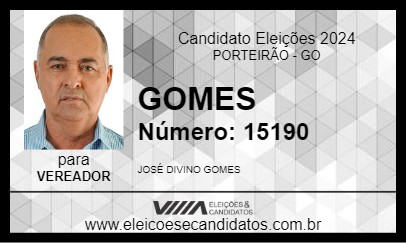 Candidato GOMES 2024 - PORTEIRÃO - Eleições