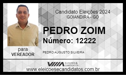 Candidato PEDRO ZOIM 2024 - GOIANDIRA - Eleições