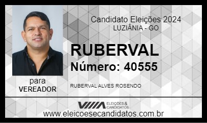 Candidato RUBERVAL 2024 - LUZIÂNIA - Eleições