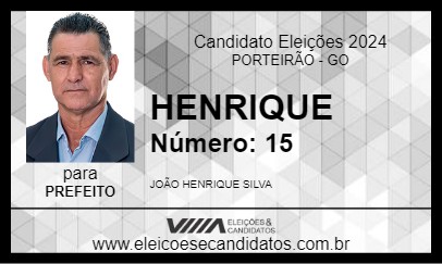 Candidato HENRIQUE 2024 - PORTEIRÃO - Eleições