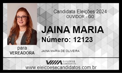 Candidato JAINA MARIA 2024 - OUVIDOR - Eleições