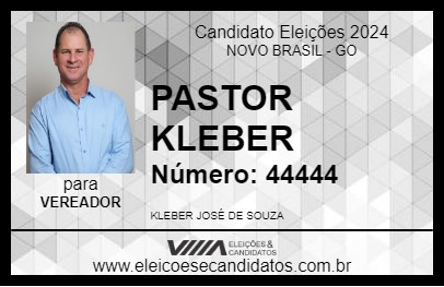 Candidato PASTOR KLEBER 2024 - NOVO BRASIL - Eleições