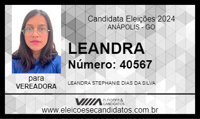 Candidato LEANDRA 2024 - ANÁPOLIS - Eleições