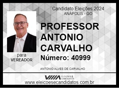 Candidato PROFESSOR ANTONIO CARVALHO 2024 - ANÁPOLIS - Eleições