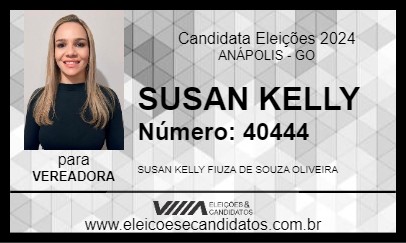 Candidato SUSAN KELLY 2024 - ANÁPOLIS - Eleições