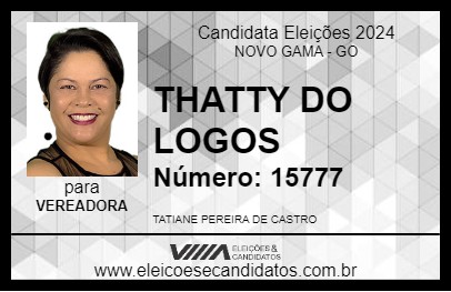 Candidato THATTY DO LOGOS 2024 - NOVO GAMA - Eleições