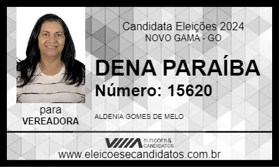 Candidato DENA PARAÍBA 2024 - NOVO GAMA - Eleições