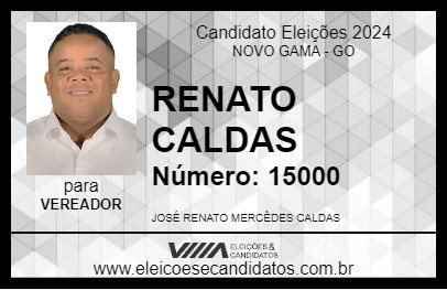 Candidato RENATO CALDAS 2024 - NOVO GAMA - Eleições