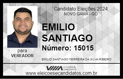 Candidato EMILIO SANTIAGO 2024 - NOVO GAMA - Eleições