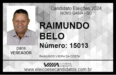 Candidato RAIMUNDO BELO 2024 - NOVO GAMA - Eleições