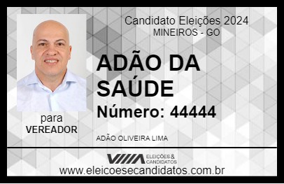 Candidato ADÃO DA SAÚDE 2024 - MINEIROS - Eleições