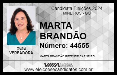 Candidato MARTA BRANDÃO 2024 - MINEIROS - Eleições