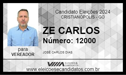 Candidato ZE CARLOS 2024 - CRISTIANÓPOLIS - Eleições