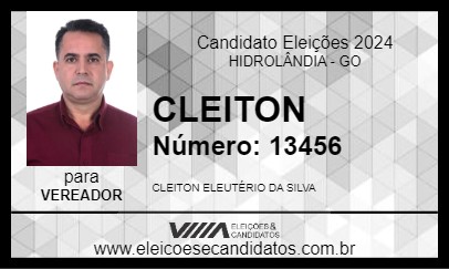 Candidato CLEITON 2024 - HIDROLÂNDIA - Eleições