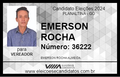 Candidato EMERSON ROCHA 2024 - PLANALTINA - Eleições