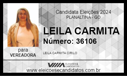 Candidato LEILA CARMITA 2024 - PLANALTINA - Eleições