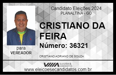 Candidato CRISTIANO DA FEIRA 2024 - PLANALTINA - Eleições