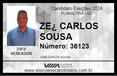 Candidato ZÉ CARLOS SOUSA 2024 - PLANALTINA - Eleições