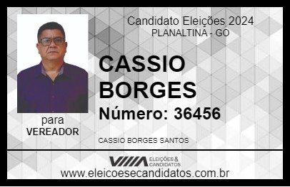 Candidato CASSIO BORGES 2024 - PLANALTINA - Eleições