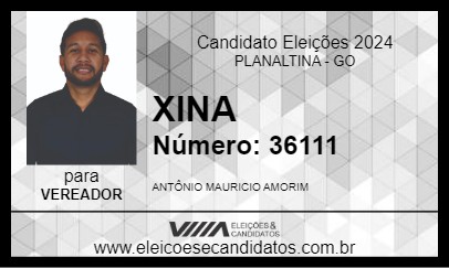 Candidato XINA 2024 - PLANALTINA - Eleições