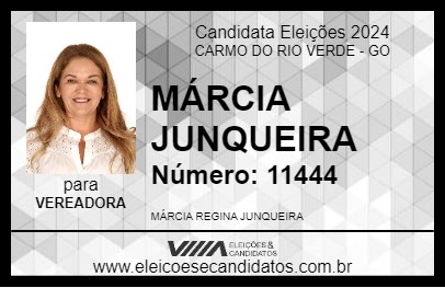 Candidato MÁRCIA JUNQUEIRA 2024 - CARMO DO RIO VERDE - Eleições