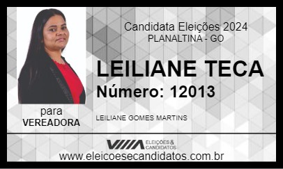 Candidato LEILIANE TECA 2024 - PLANALTINA - Eleições