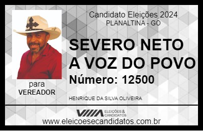 Candidato SEVERO NETO A VOZ DO POVO 2024 - PLANALTINA - Eleições