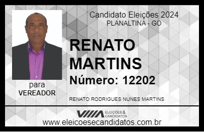 Candidato RENATO MARTINS 2024 - PLANALTINA - Eleições