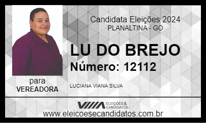 Candidato LU DO BREJO 2024 - PLANALTINA - Eleições