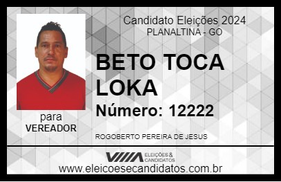 Candidato BETO TOCA LOKA 2024 - PLANALTINA - Eleições