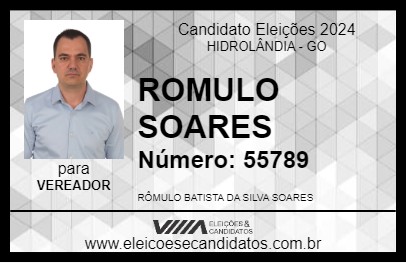 Candidato ROMULO SOARES 2024 - HIDROLÂNDIA - Eleições