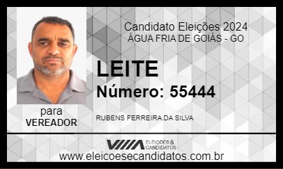 Candidato LEITE 2024 - ÁGUA FRIA DE GOIÁS - Eleições