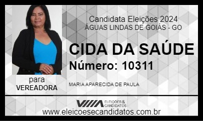 Candidato CIDA DA SAÚDE 2024 - ÁGUAS LINDAS DE GOIÁS - Eleições