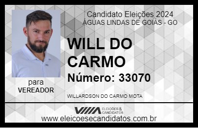 Candidato WILL DO CARMO 2024 - ÁGUAS LINDAS DE GOIÁS - Eleições