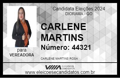 Candidato CARLENE MARTINS 2024 - DIORAMA - Eleições