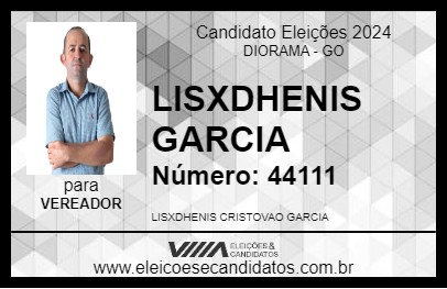 Candidato LISXDHENIS GARCIA 2024 - DIORAMA - Eleições