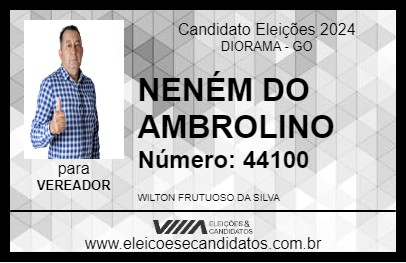 Candidato NENÉM DO AMBROLINO 2024 - DIORAMA - Eleições