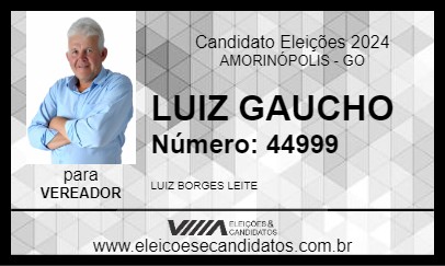 Candidato LUIZ GAUCHO 2024 - AMORINÓPOLIS - Eleições