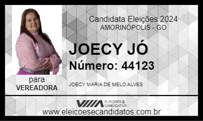 Candidato JOECY JÓ 2024 - AMORINÓPOLIS - Eleições