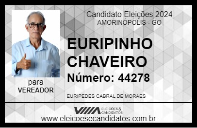 Candidato EURIPINHO CHAVEIRO 2024 - AMORINÓPOLIS - Eleições